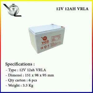 Baterai VOZ 12V 12AH GEL Murah
