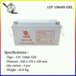 Baterai VOZ 12V 150AH GEL Murah