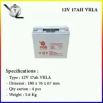 Baterai VOZ 12V 17AH GEL Murah