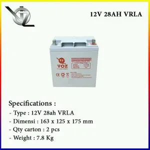 Baterai VOZ 12V 28AH GEL Murah